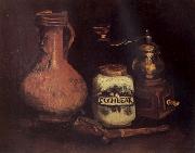 Vincent Van Gogh Still Life with Coffee Mill ,Pipe Case and Jug (nn04) France oil painting artist